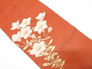 アンティーク　紗　竜胆模様織り出し名古屋帯（着用可）